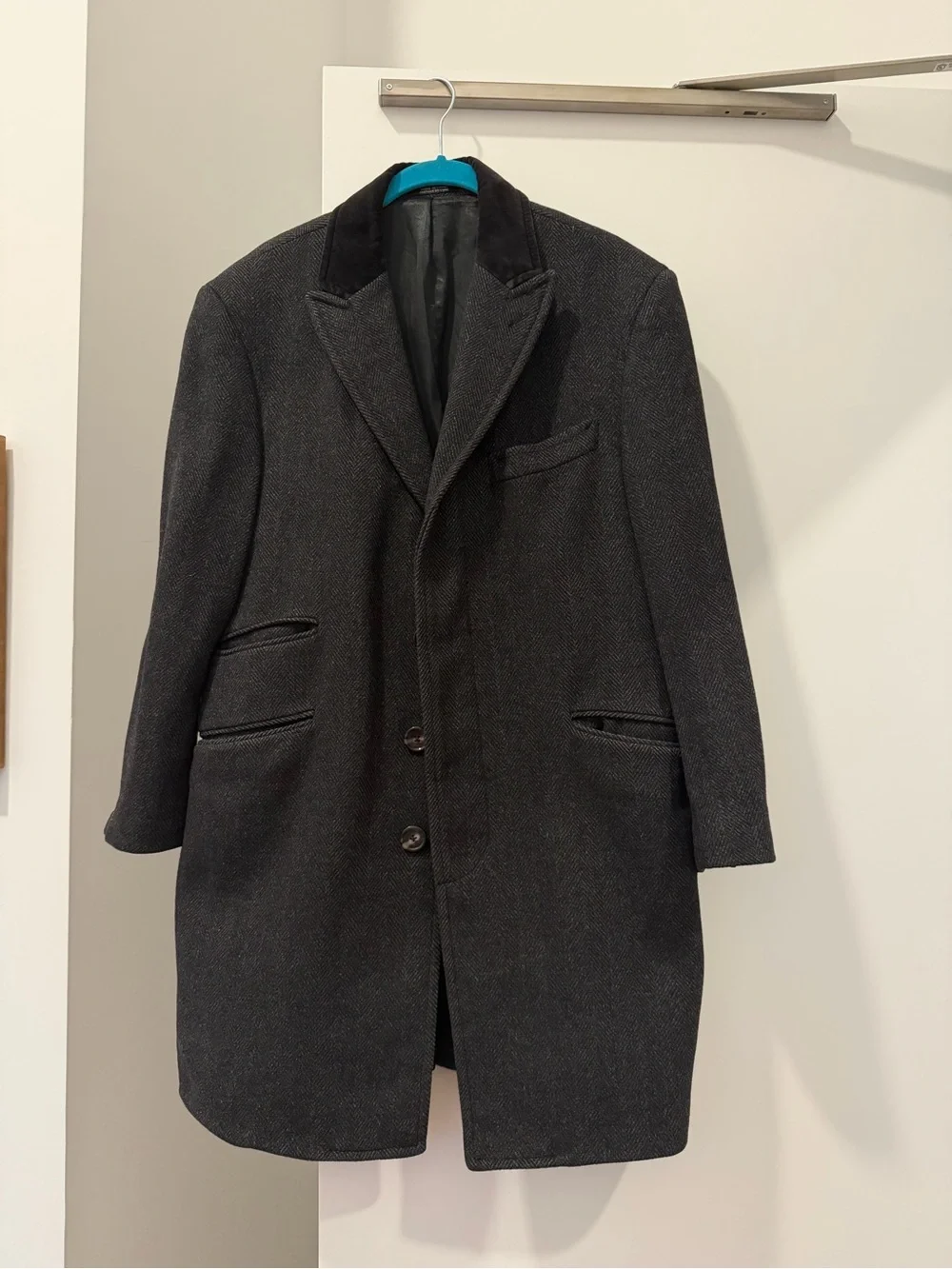 Black Men's Blazer - Classic Tailored Jacket wool